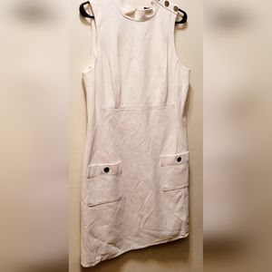 White House Black Market Ivory Utility Dress Size 12